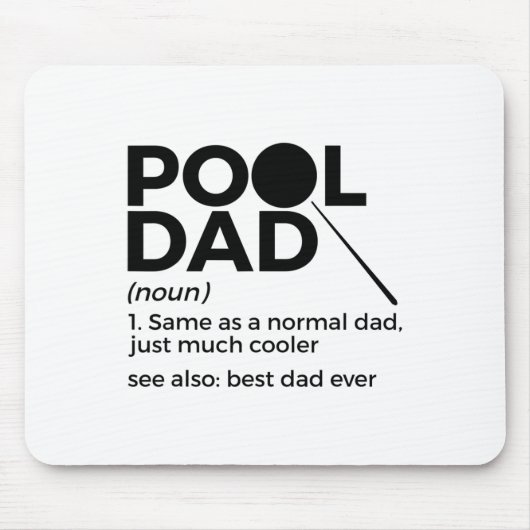 Pool Dad Definition Funny Billiards Best Pap Ever Muismat (Voorkant)