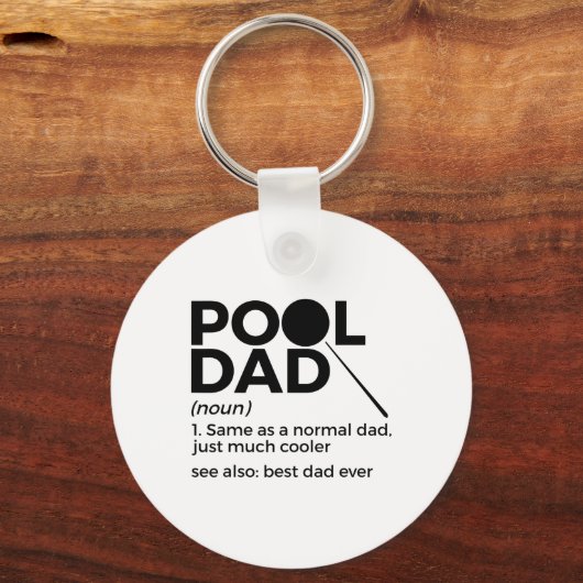 Pool Dad Definition Funny Billiards Best Pap Ever Sleutelhanger (Voorkant)