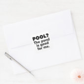 Pool? De Pond is goed voor mij. Vierkante Sticker (Envelop)