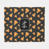 Pool en pret pizzasnijpatroon Monogram Fleece Deken (Voorkant (Horizontaal))
