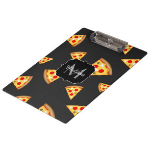 Pool en pret pizzasnijpatroon Monogram Klembord