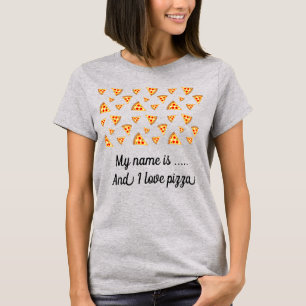 Pool- en speelpizza-snijpunten aanpassen t-shirt