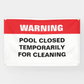 Pool Fermé Pour La Bannière Des Avis De Nettoyage (Horizontal)