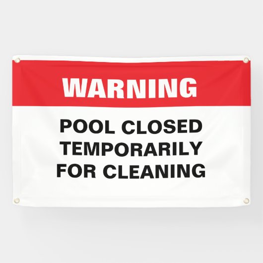 Pool Fermé Pour La Bannière Des Avis De Nettoyage (Horizontal)