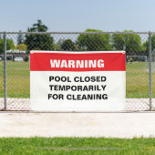 Pool Fermé Pour La Bannière Des Avis De Nettoyage (Insitu)