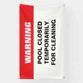 Pool Fermé Pour La Bannière Des Avis De Nettoyage (Verticale)