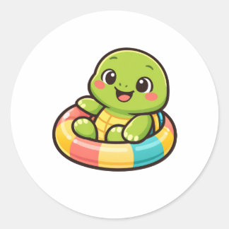 Pool Float Fun Ronde Sticker