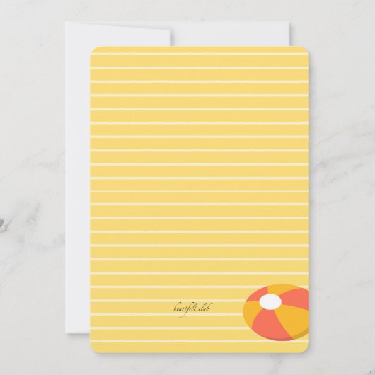 Pool Floats uitnodiging (Achterkant)