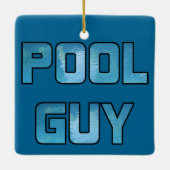 Pool Guy Keramisch Ornament (Achterkant)