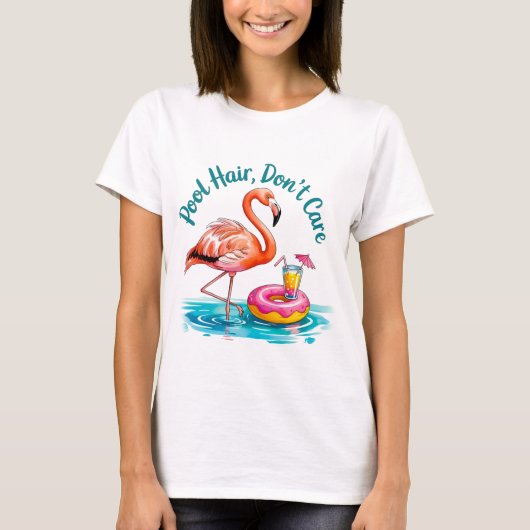 Pool Hair, Don’t Care  T-shirt (Voorkant)