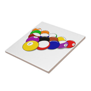 Pool Hall Balls Rack Em Sports Leisure Billiards Tegeltje