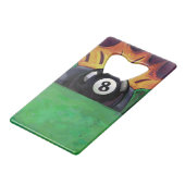 Pool is Luck Kredietkaart Flessenopener (Achterkant Gekanteld)