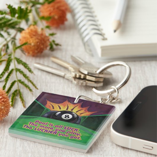 Pool is Luck Sleutelhanger (Voorkant Rechts)