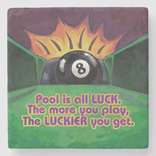 Pool is Luck Stenen Onderzetter (Voorkant)