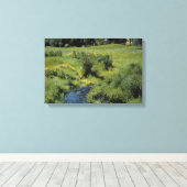 Pool Medfield van Dennis Miller Bunker,  kunst Canvas Afdruk (Insitu (Houten vloer))