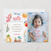 Pool Party 1er anniversaire fête photo Carte de re (Devant)