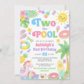Pool Party 2ème anniversaire Invitation - Deux pis (Devant)