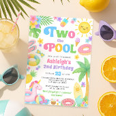 Pool Party 2ème anniversaire Invitation - Deux pis