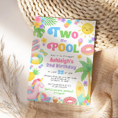 Pool Party 2ème anniversaire Invitation - Deux pis