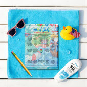 Pool Party 4th of July Bingo  game card Feestdagenkaart