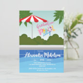 Pool Party Afstuderen Kaart (Staand voorkant)