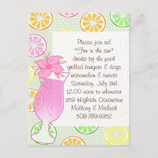 Pool Party, Amusants au soleil invitation (Devant)