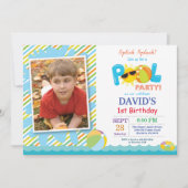 Pool Party Anniversaire Invitation Splish Splash B (Devant)