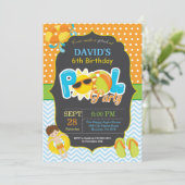 Pool Party Anniversaire Invitation Splish Splash B (Debout devant)