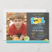 Pool Party Anniversaire Invitation Splish Splash B (Devant)