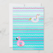 Pool Party Anniversaire Invitations pour fille (Dos)
