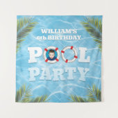 Pool Party Backdrop Tapestry - Kinder party decor Wandkleed (Voorkant)