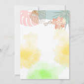 Pool Party Bash Verjaardagsfeestje Kaart (Achterkant)