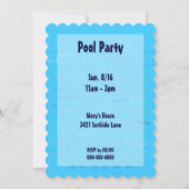 Pool Party Beach Ball Invitations personnalisées (Dos)