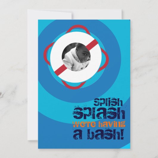 Pool Party & Beach Invitation Kaart (Voorkant)
