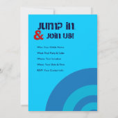 Pool Party & Beach Invitation Kaart (Achterkant)