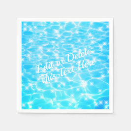 Pool party Beach party Summer party blauw water Servet