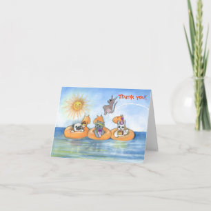 Pool Party Bedankt Opmerking Kaart