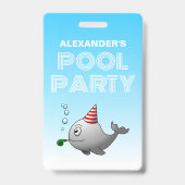 Pool Party Birthday Badge (Back)