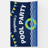 Pool Party Birthday Banner (Verticaal)