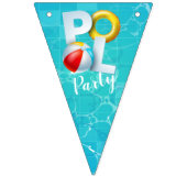 Pool Party Birthday Bunting Banner (Eerste vlag)
