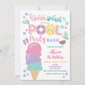 Pool Party Birthday Invitation (Devant)