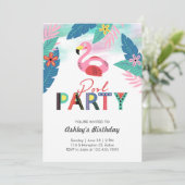 Pool Party Birthday Kaart (Staand voorkant)