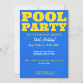 Pool Party Birthday Kaart (Voorkant)