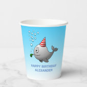 Pool Party Birthday Papieren Bekers (Achterkant)