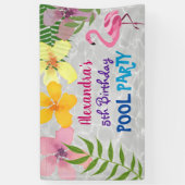 Pool Party Birthday Spandoek (Verticaal)