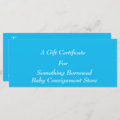 Pool Party Blue Cadeat Certificate Sjabloon (Voorkant / Achterkant)