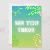 Pool Party Boy Anniversaire avec invitation photo (Dos)