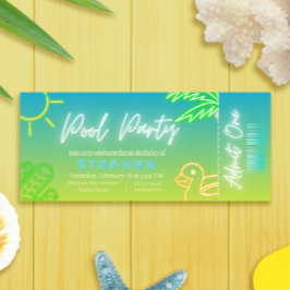 Pool Party Boy Verjaardagskaart Kaart