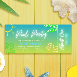 Pool Party Boy Verjaardagskaart Kaart