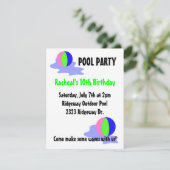 Pool Party Bright Beach Balls Kaart (Staand voorkant)